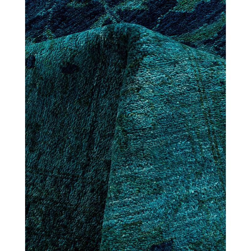 Contemporary Overdyed Wool Hand Knotted Area Rug - 8' 1" x 9' 10"