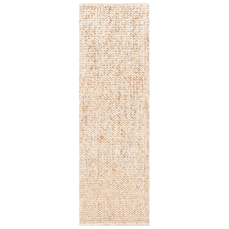 SAFAVIEH Hand-Woven Natural Fiber Marti Casual Jute Rug - 2'3" x 8' Runner - Natural/Bleach