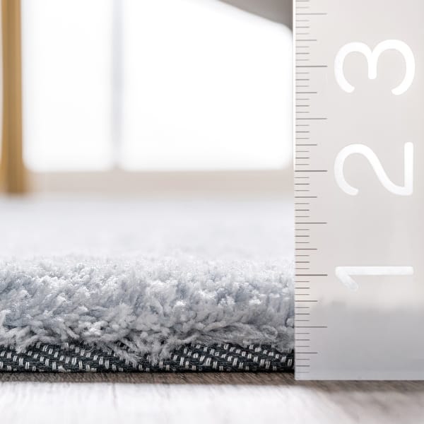 dimension image slide 0 of 3, Nuloom Handmade Soft and Plush Ombre Shag Rug