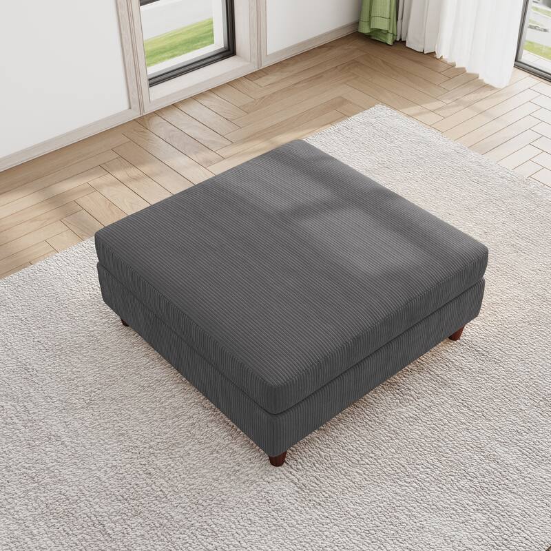 Large Corduroy Ottoman