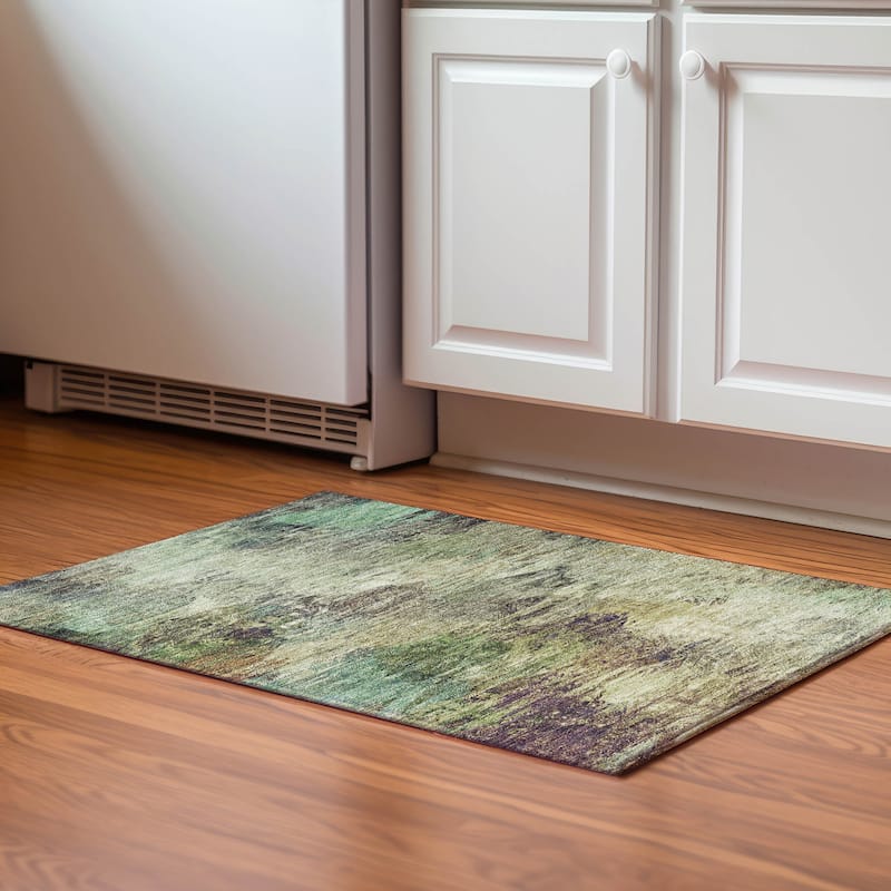 Premium Washable Super Soft Abstract Mirage Mayfield Rug - Beige - 1' 8" x 2' 6" - Rectangle