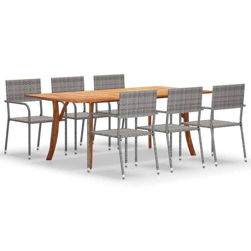 vidaXL Patio Lounge Set 8 Piece Sectional Sofa with Cushions Solid Wood Pine