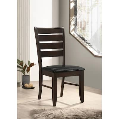Wooden Padded Seat Side Chairs.Dining Chair (Set of 2)