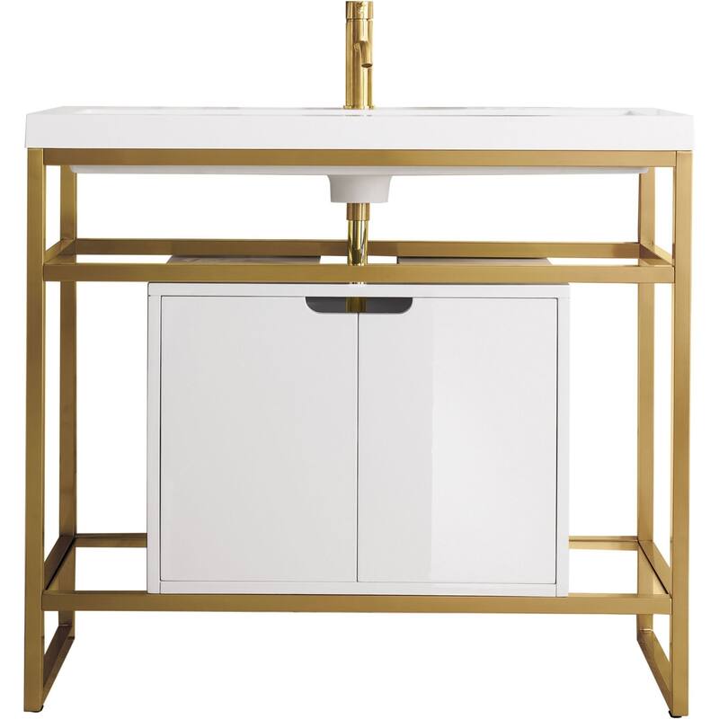 James Martin Vanities C105V39.5SCGWWG Boston 39-3/8" Rectangular