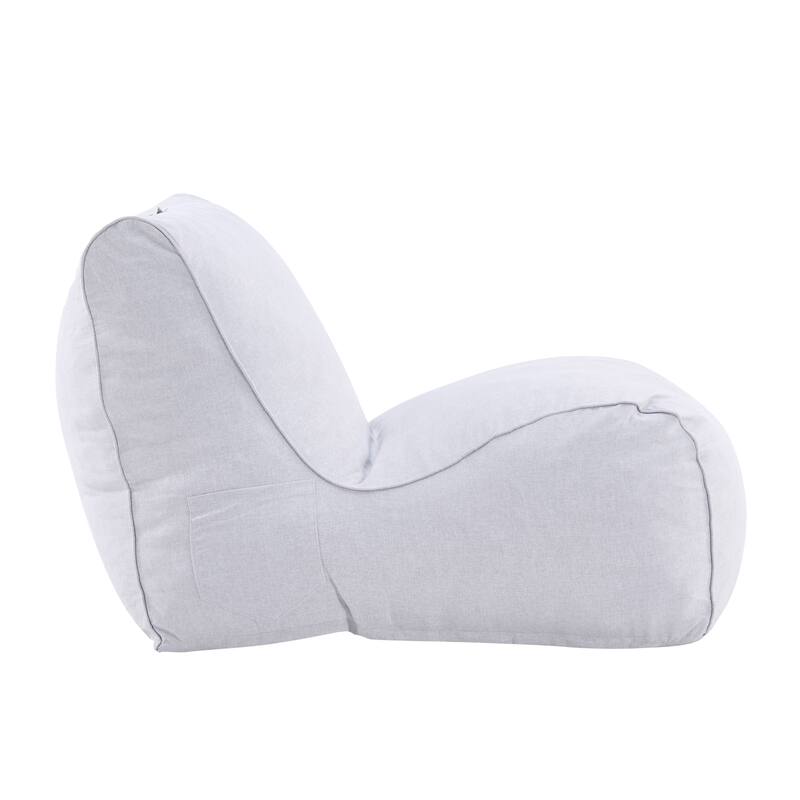 Christopher Knight Home - Moira Modern Outdoor Upholstered Bean Bag Chair with Shredded Foam Fill