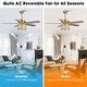 preview thumbnail 10 of 14, 52" Modern Wood 5-Blade Gold Crystal Ceiling Fan Fandelier with Remote