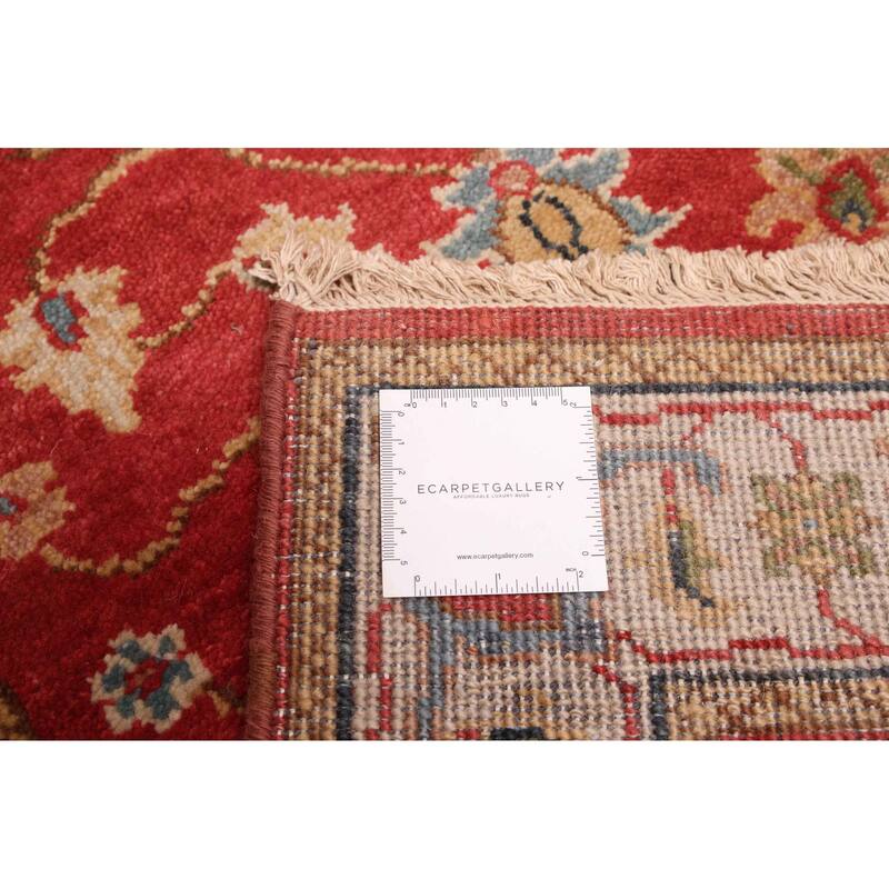 ECARPETGALLERY Hand-knotted Finest Oushak Red Wool Rug - 2'6 x 8'0