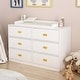 preview thumbnail 8 of 14, Kerrogee 6-Drawer Dresser with Changing Table - Grey White - 6-drawer