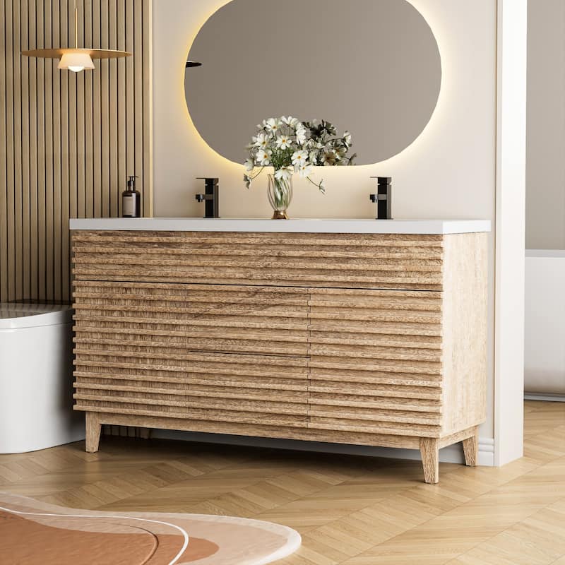 Bathroom Vanity Set W/Drop in Sink Faucet Cabinet Combo