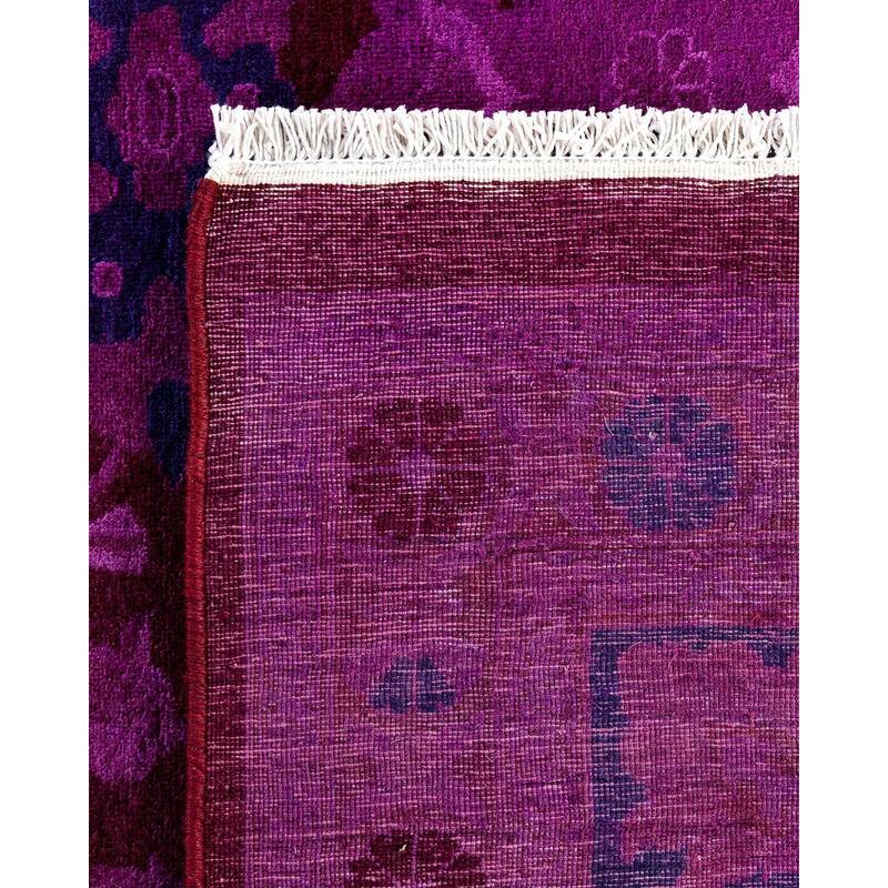 Fine Vibrance One-of-a-Kind Hand-Knotted Area Rug - Pink, 9' 5" x 11' 10" - 9' 5" x 11' 10"
