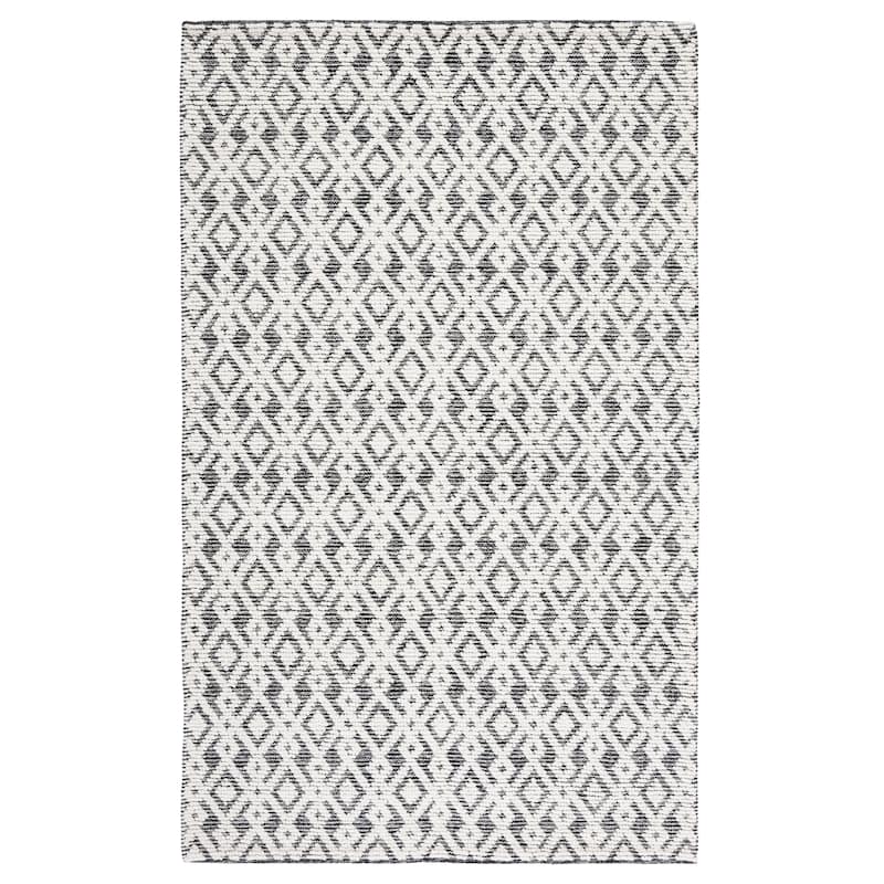 SAFAVIEH Vermont Handmade Geometric Wool Area Rug - 4' x 6' - Ivory/Black