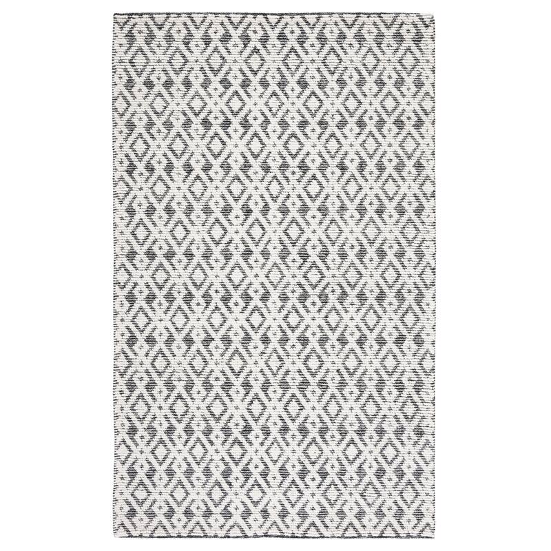 SAFAVIEH Vermont Handmade Meda Geometric Wool Area Rug - 6' x 9' - Ivory/Black