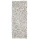 SAFAVIEH Handmade Leather Shag Carlijn Modern Decorative Rug - 2'3" x 11' Runner - White