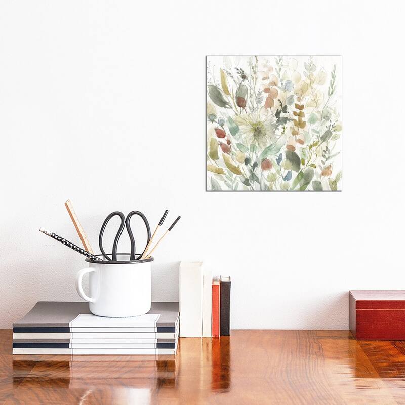 iCanvas "Linen Wildflower Garden" by Carol Robinson Canvas Print - 12x12x0.75