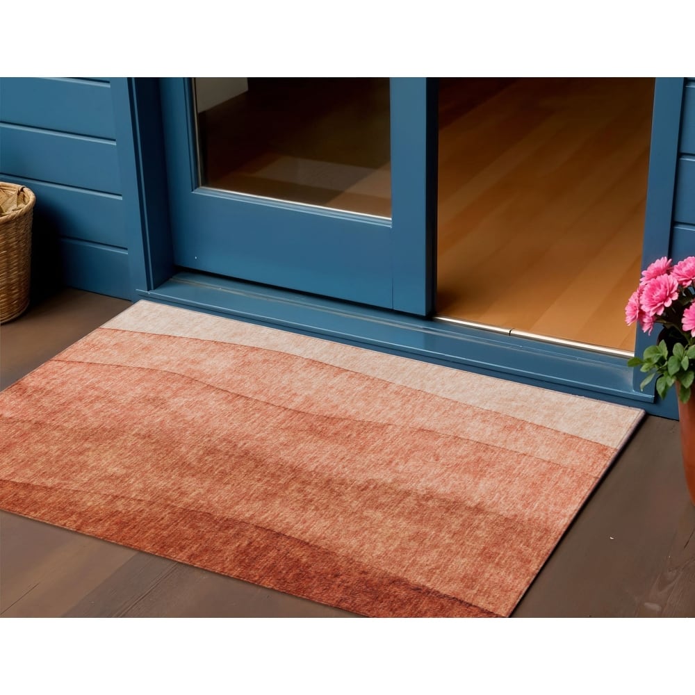 HomeRoots Ombre Transitional Rectangle Outdoor Rug
