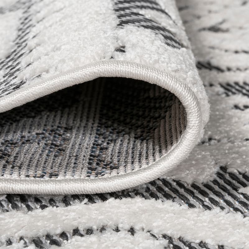 JONATHAN Y Jordan High-Low Pile Mediterranean Tile Indoor/Outdoor Area Rug