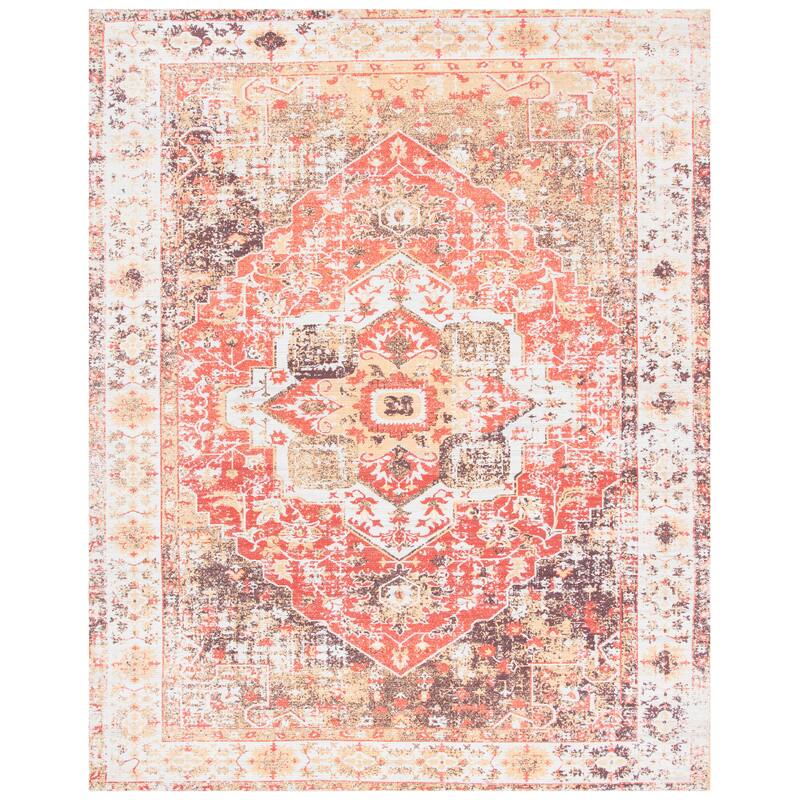 SAFAVIEH Handmade Saffron Karley Traditional Tribal Ivory/Rust Cotton Rug