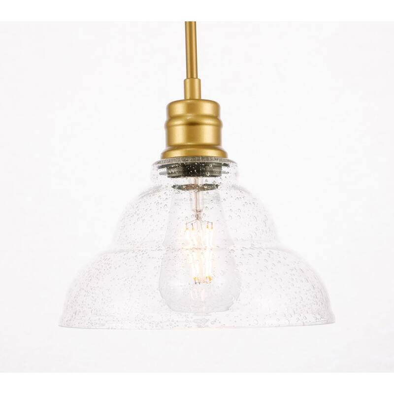 Caressa 8.5-Inch 1-Light Clear Seeded Glass