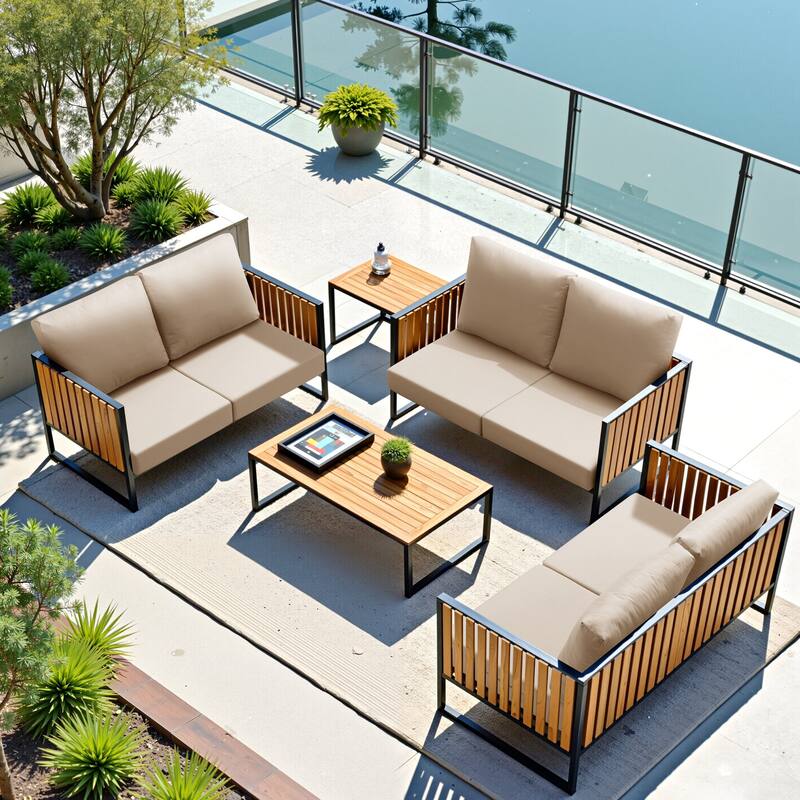 24" x 24" Outdoor Deep Seat Chair Cushion Set