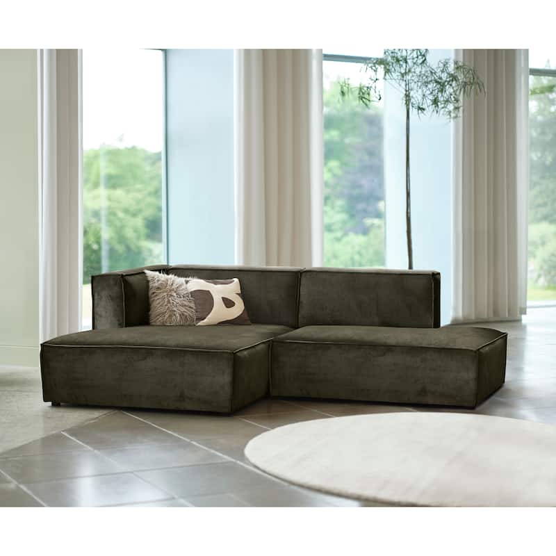 Rye Studio Deep Seat Modular Small Chaise Sectional, 2 Piece