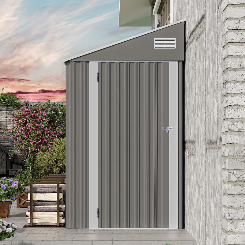 Outdoor Garden Shed with Hinge Side Door Modular Storage Shed Tool Shed Workshop & Temporary Shelter Shed