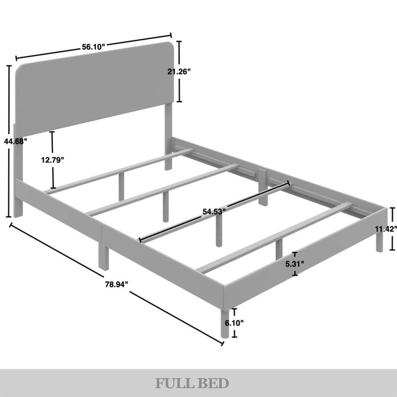 CraftPorch Minimalist Velvet Upholstered Bed