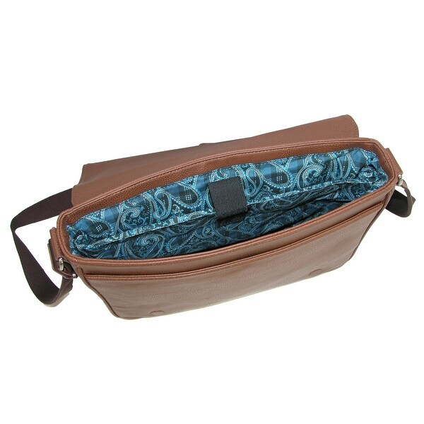robert graham mulberry leather messenger bag