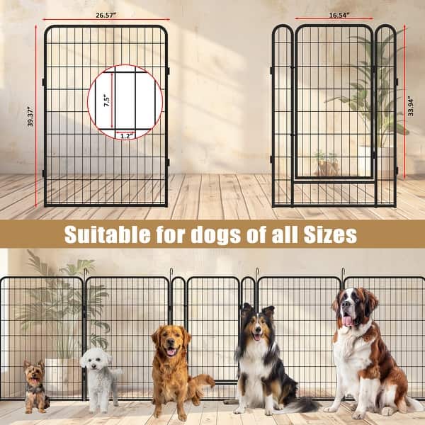 Outdoor Dog Kennel Dog Playpen, Pet Gate Puppy Playpen Large Dog