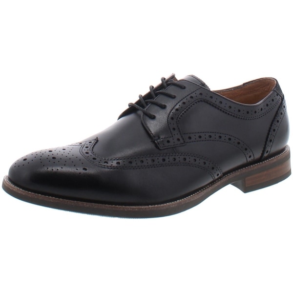 black leather brogues