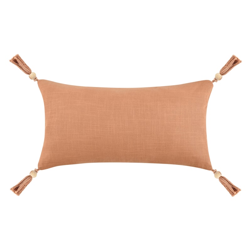 Villa by Classic Home Cherry Linen Blend Throw Pillow