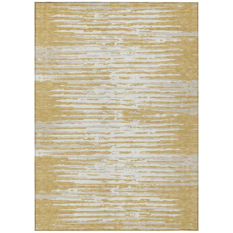 HomeRoots Striped Transitional Rectangle Outdoor Rug