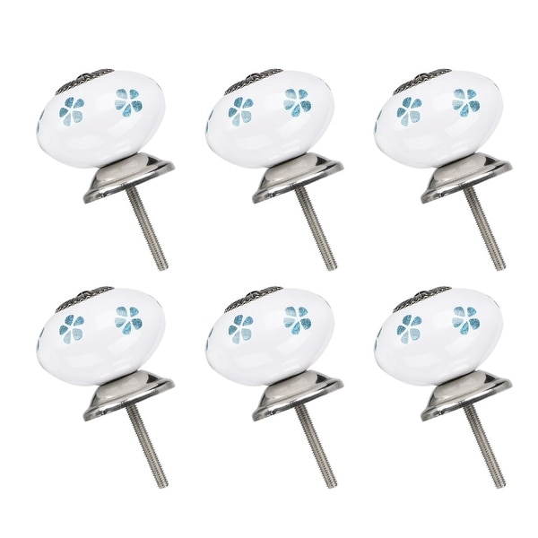 6pcs Ceramic Knobs Vintage Knob Drawer Round Pull Handle Furniture Door Cabinet Cupboard Wardrobe Dresser Decorative #3