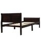 preview thumbnail 5 of 11, Twin Solid Wood Platform Bed with Sleigh Headboard and Footboard