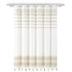 preview thumbnail 23 of 21, Lush Decor Breezy Chic Tassel Jacquard Eco-Friendly Recycled Cotton Shower Curtain Single
