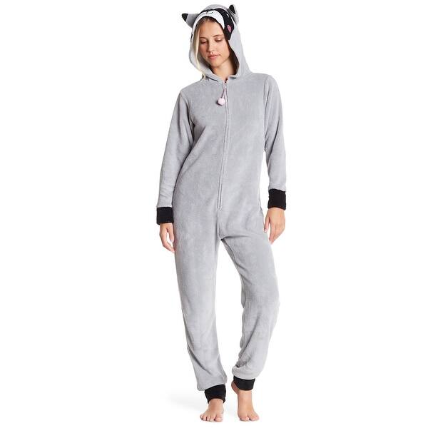 Shop Pj Couture Women S Character Hooded 1 Piece Pajamas Racoon