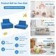 preview thumbnail 17 of 18, Costway 4-Piece Convertible Kids Couch or 2 Chairs Toddler to Teen - 66'' x 33'' x 21''
