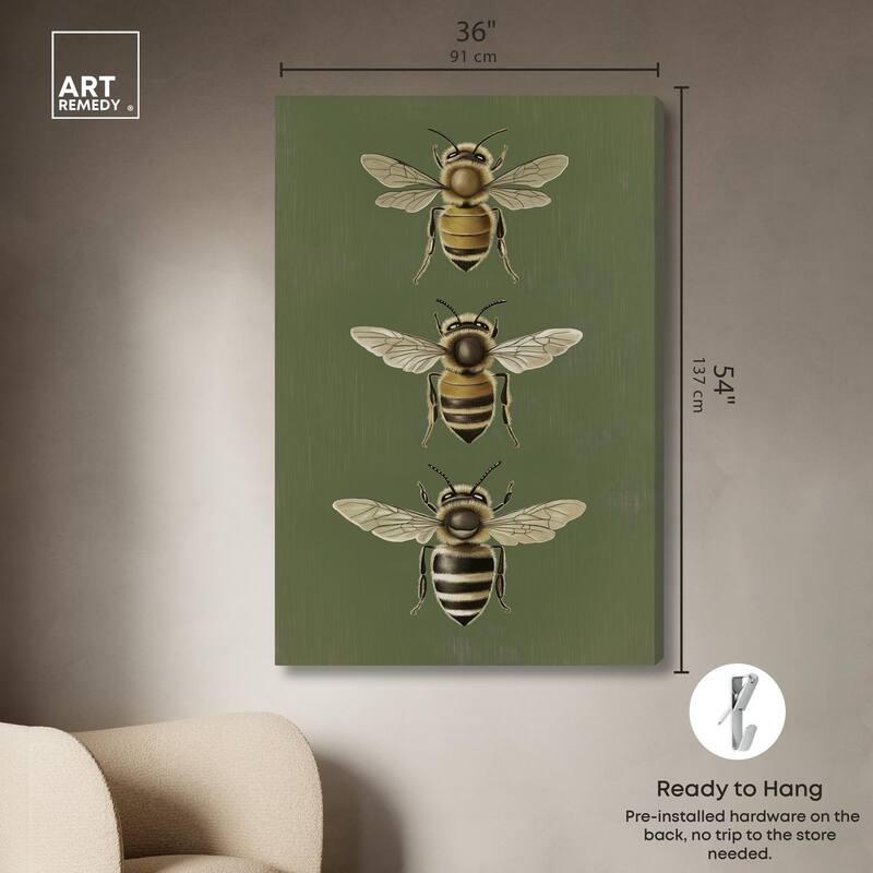 Anatomy of the Bee Canvas by Art Remedy, Gallery Wrapped