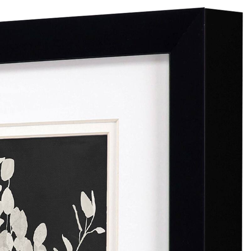 HomeRoots Set Of Two Misty Branches Black Framed Wall Art