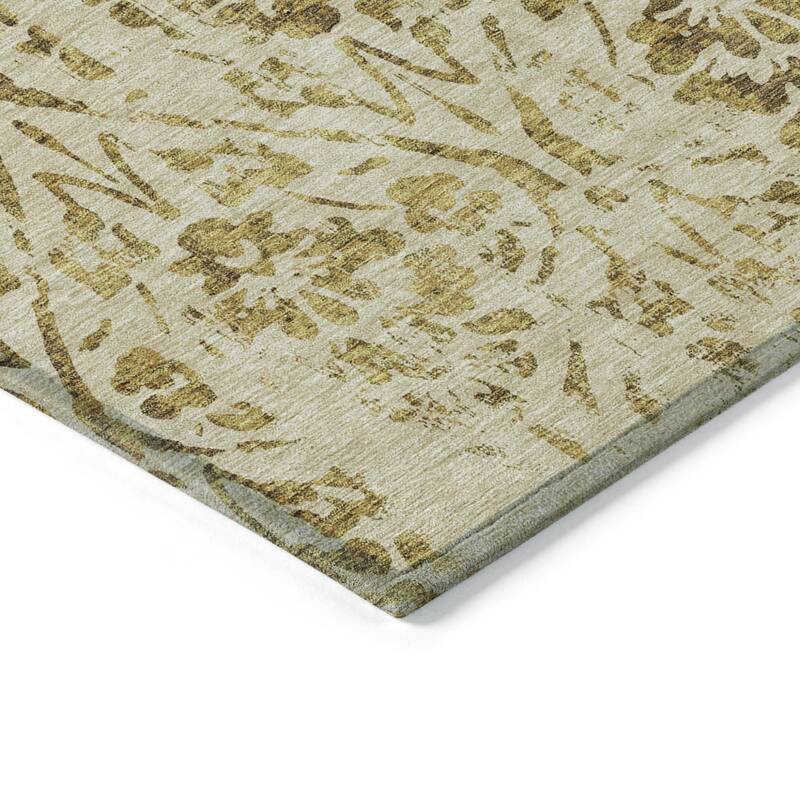 HomeRoots Floral Transitional Rectangle Outdoor Rug