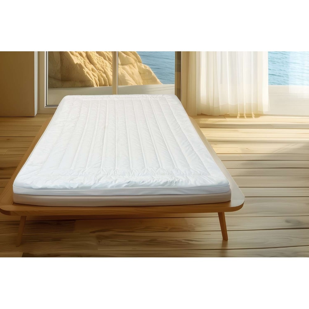 Sleep & Beyond myTopper Washable Wool Mattress Topper - Off-white