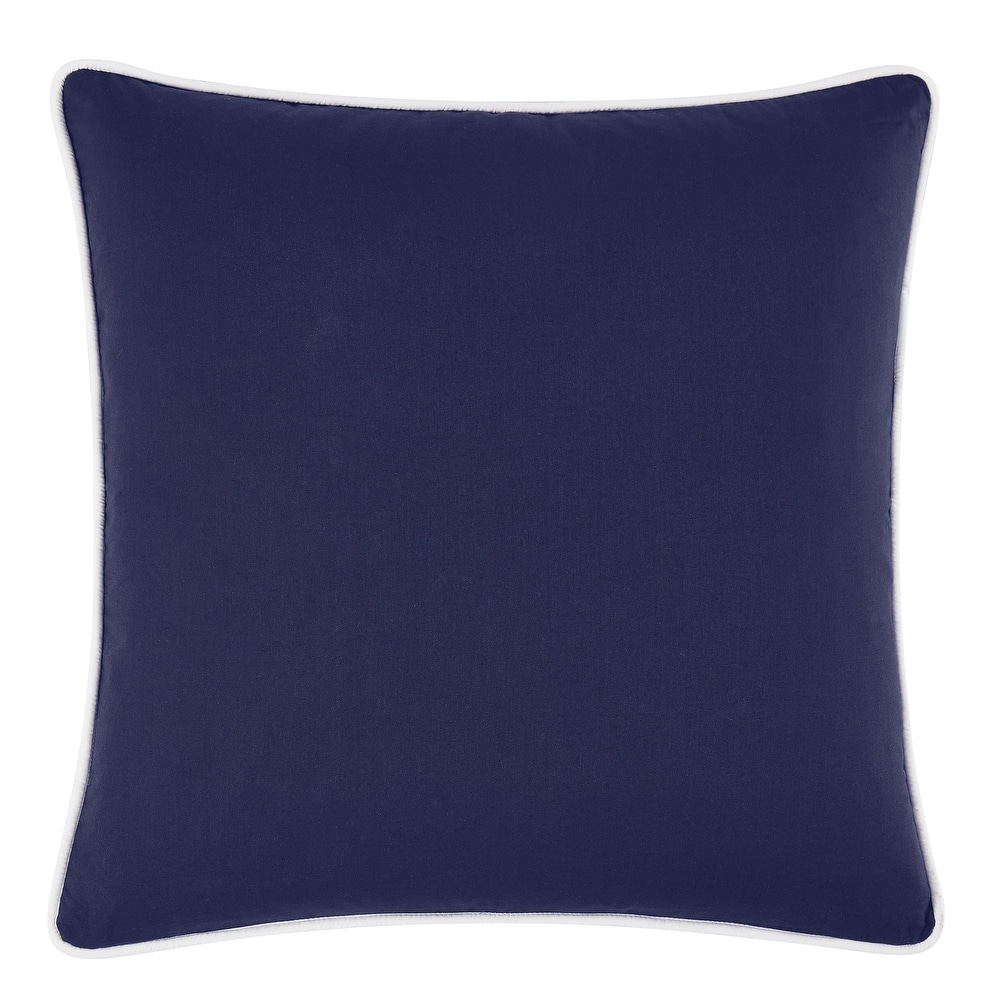 Brooklyn Loom Solid Contrast Piped Decorative Pillow