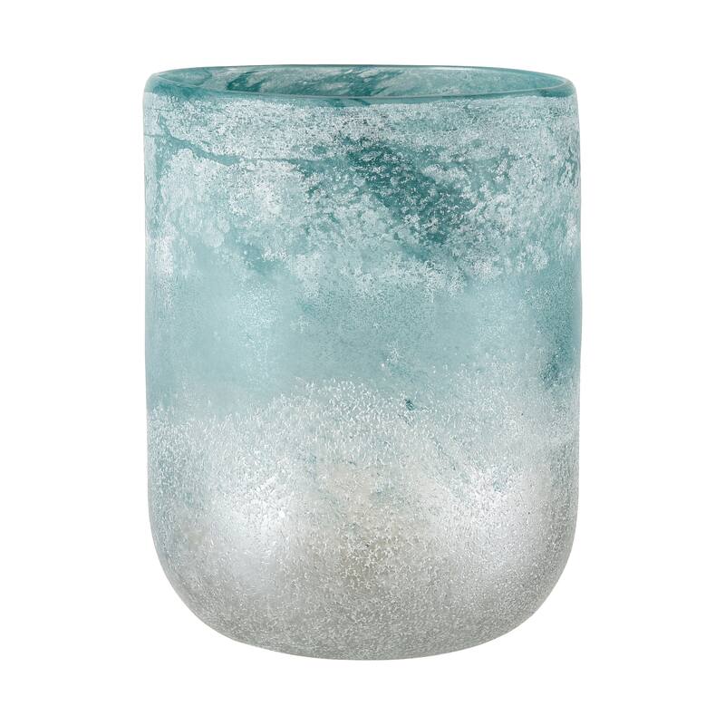 Elk Home Haweswater Frosted Turquoise Glass 7 Inch Wide Vase