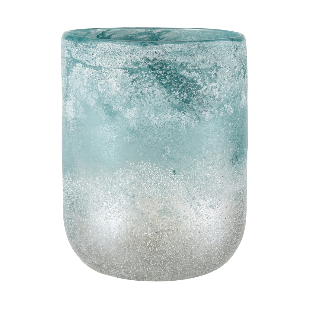 Elk Home Haweswater Frosted Turquoise Glass 7 Inch Wide Vase
