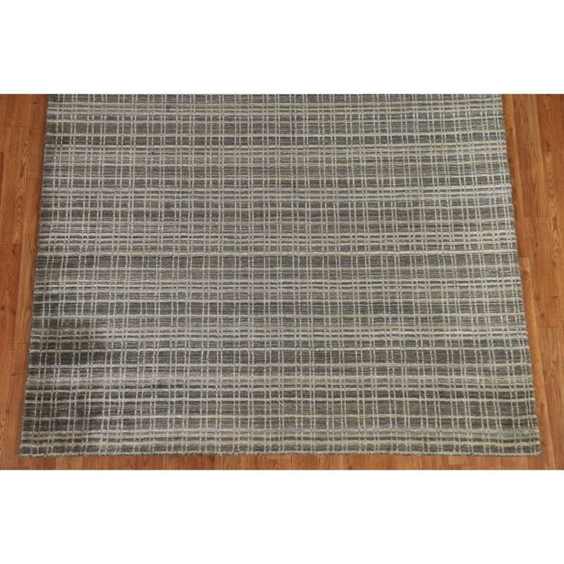 Hand Knotted Oriental 100% Wool Carpet Modern All-Over Multi-Colored Gabbeh Area Rug - 7' 9'' X 5' 5''