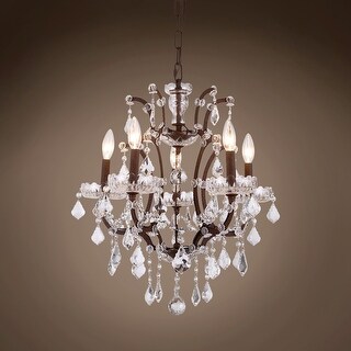 19th c. Rococo Chandelier 5 Light 18