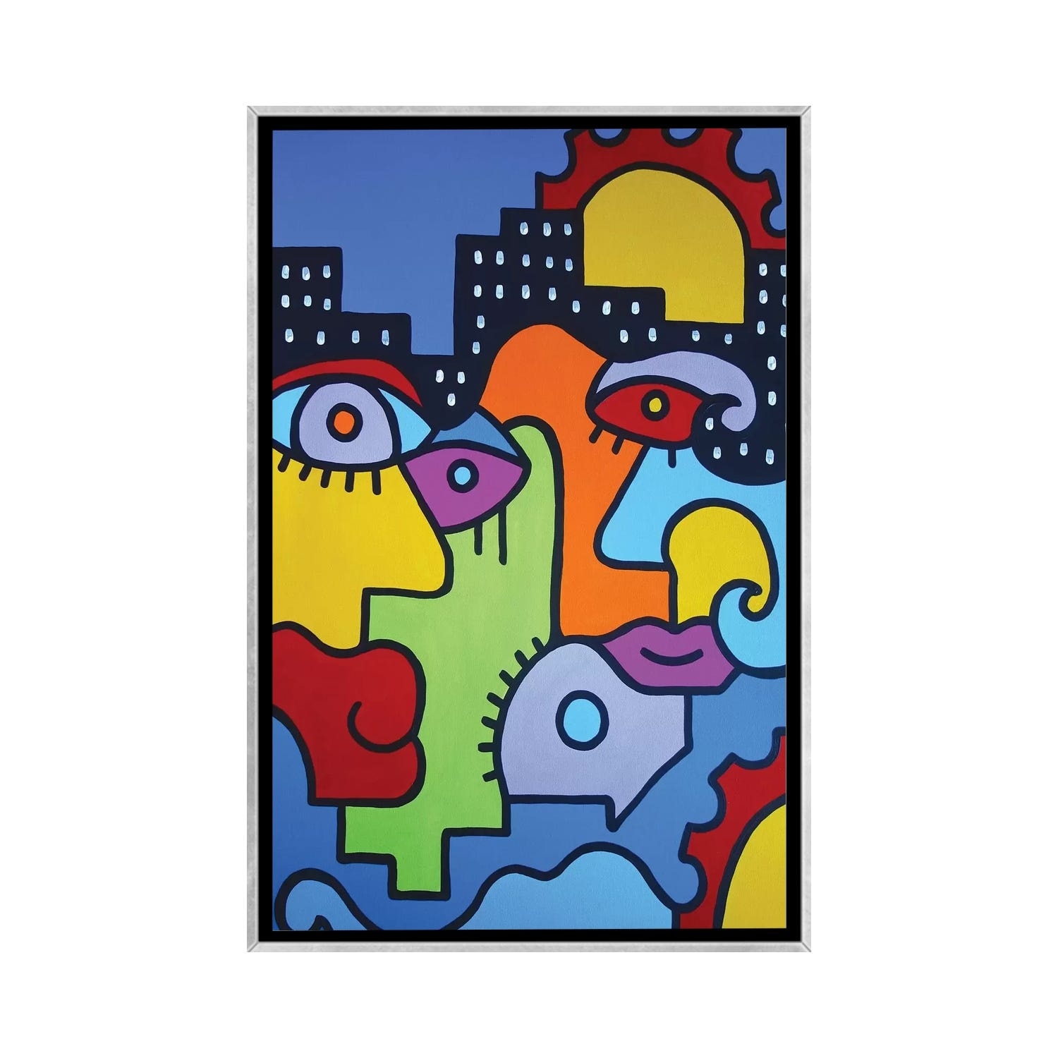 iCanvas "Summer In The City II" by Billy The Artist Framed