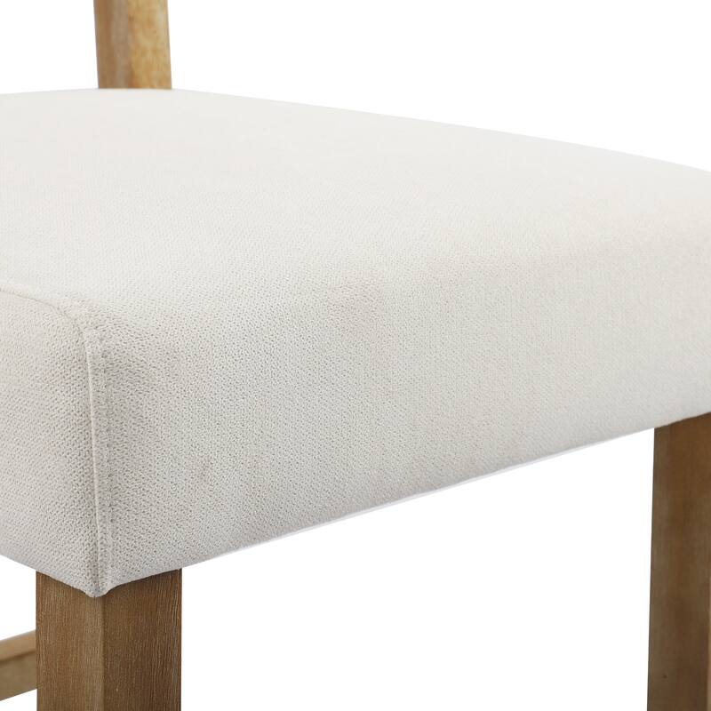 24 Inches Counter Height Bar Stools Upholstered Barstools with Brushed Legs Set of 2