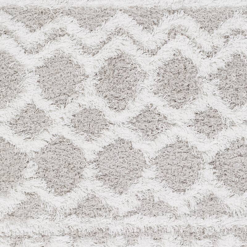 Livabliss Newton Geometric Moroccan Trellis Shag Area Rug