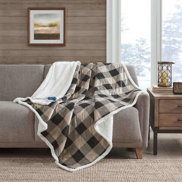 Linden Oversized Mink to Berber Heated Throw by Woolrich - On Sale