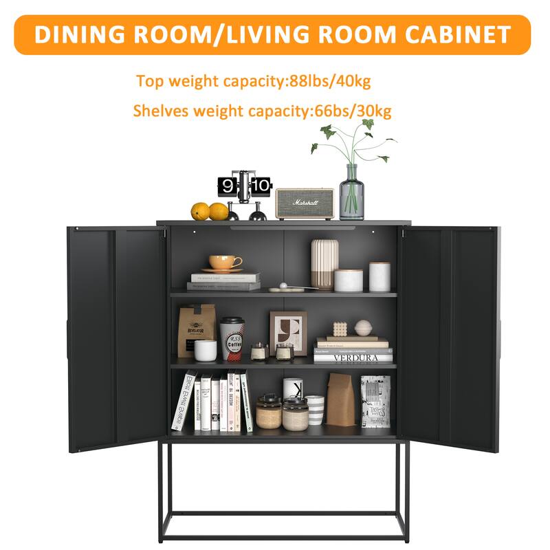 Heavy Duty Metal Buffet Sideboard